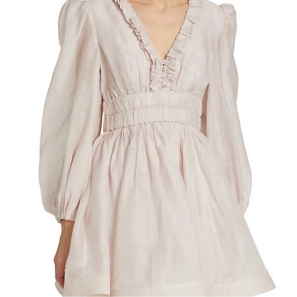 Zimmermann Rhythmic Frill V-Neck Minidress NWT - Picture 3 of 8